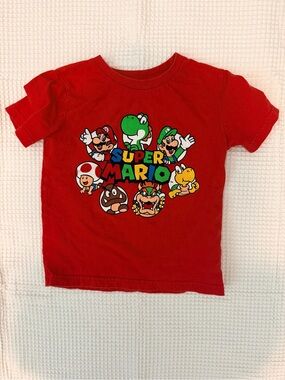 Nintendo Red Super Mario Character Graphic Tee